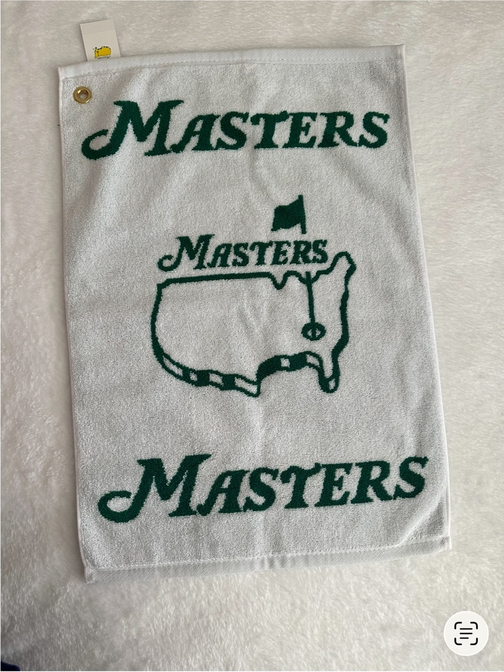 Masters Golf Towel, purchased at Augusta National 2026